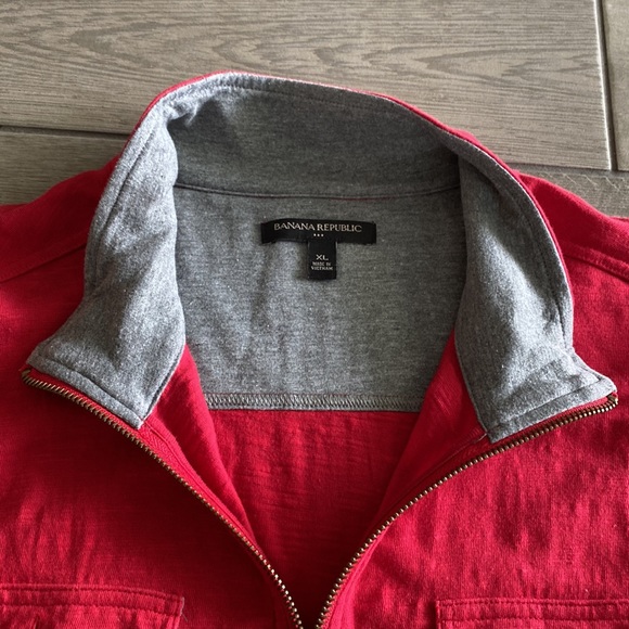 Men’s Banana Republic Mock Neck Full Zip Long Sleeve Shirt - Picture 3 of 7